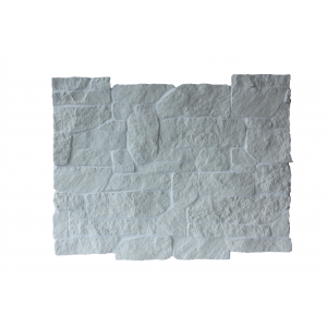 Plaqu. Mur. Ext. Châtelaine Blanc Calcaire / Blanc Cristal